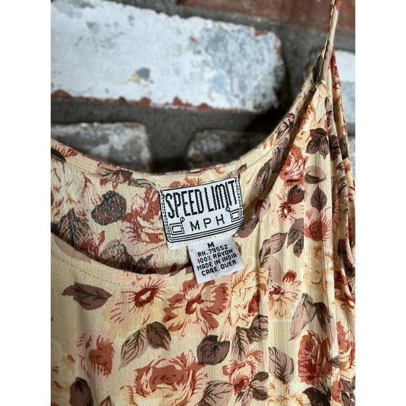 𝅺VINTAGE 90s Speed Limit MPH Floral Mini Dress Size Medium - Picture 3 of 3